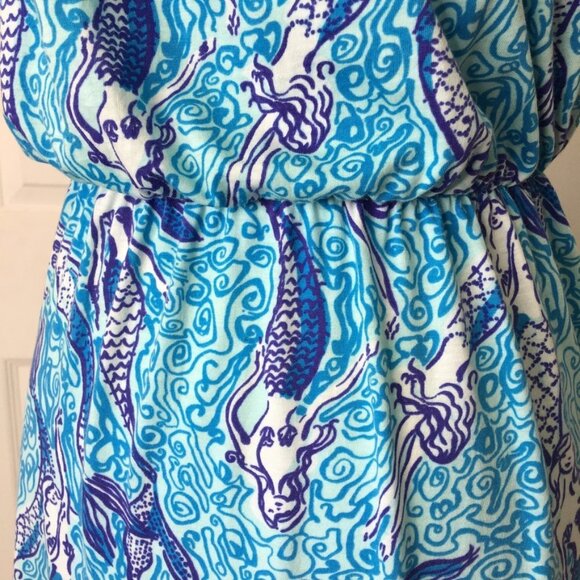 Lilly Pulitzer 70671 Marlisa Nice Tail Mermaid Maxi Dress Strapless Size XS - Picture 8 of 16